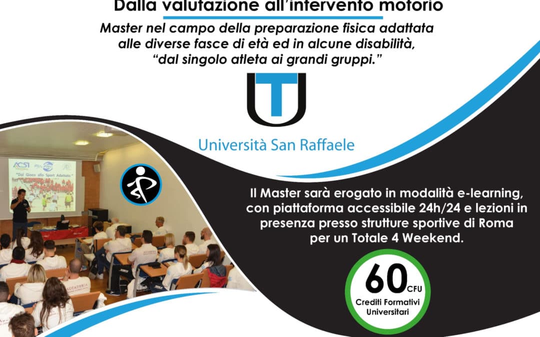 Università Telematica San Raffaele & ACSI: al via il 1° Master Universitario in “Preparazione Fisica Controllata”