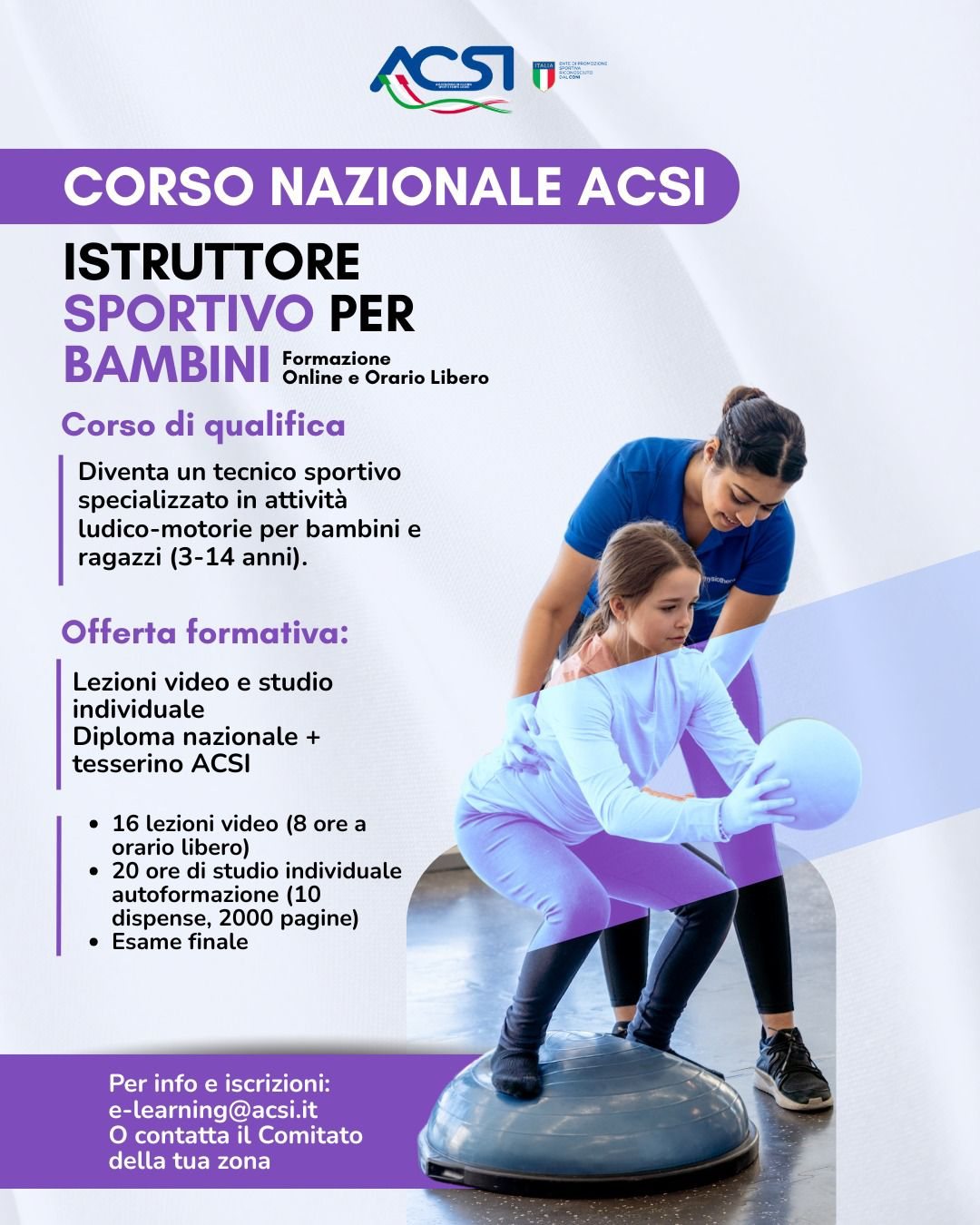 Istruttore sportivo per bambini